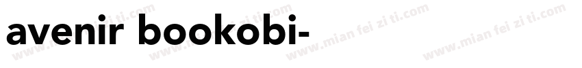 avenir bookobi字体转换